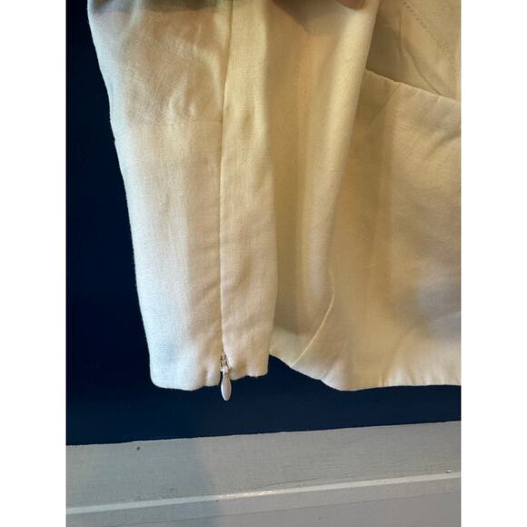 NWT Banana Republic | Ivory Cropped Linen-Blend Crossover Tank | Size 14 - Picture 5 of 8